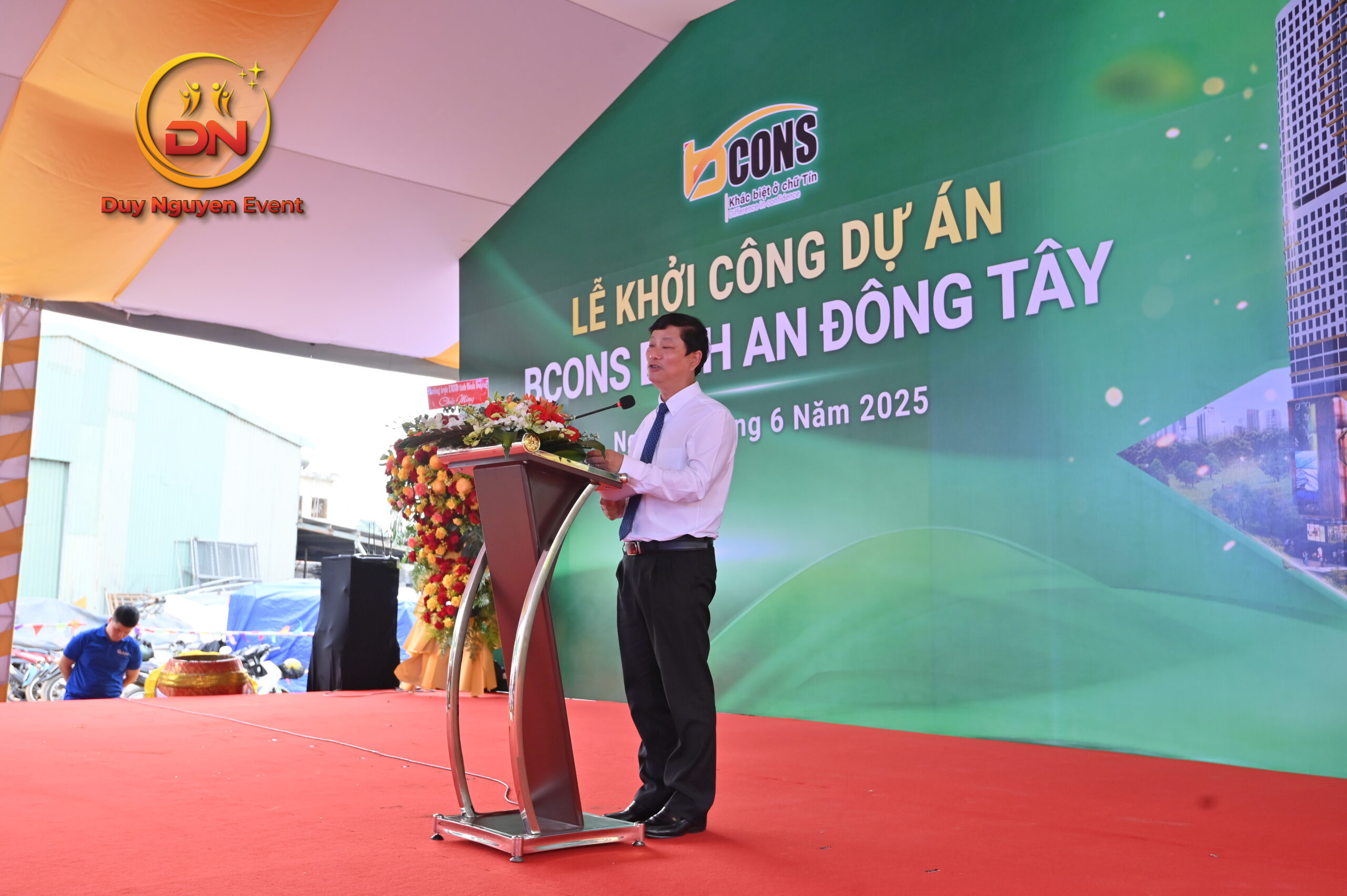Khung backdrop sân khấu lớn tại sự kiện Thủ Dầu Một