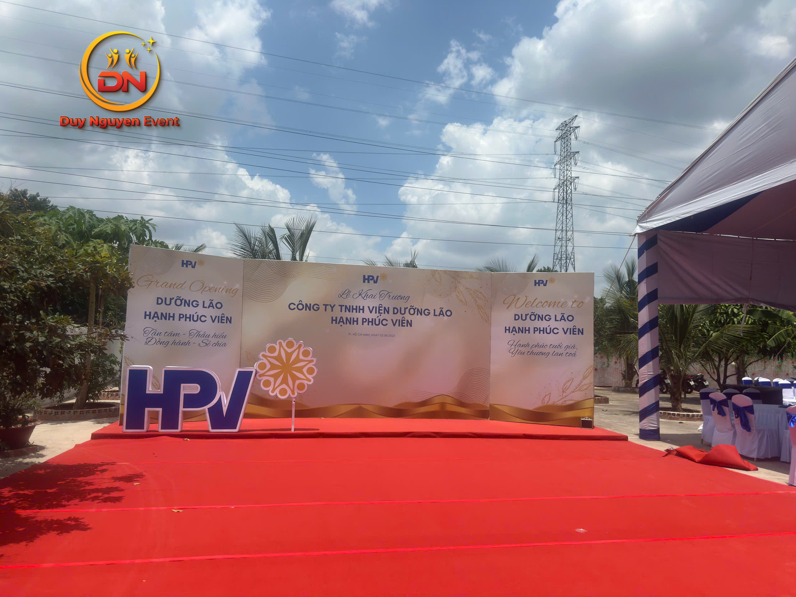 Backdrop dễ tháo lắp và tái sử dụng nhiều lần tại Bến Cát