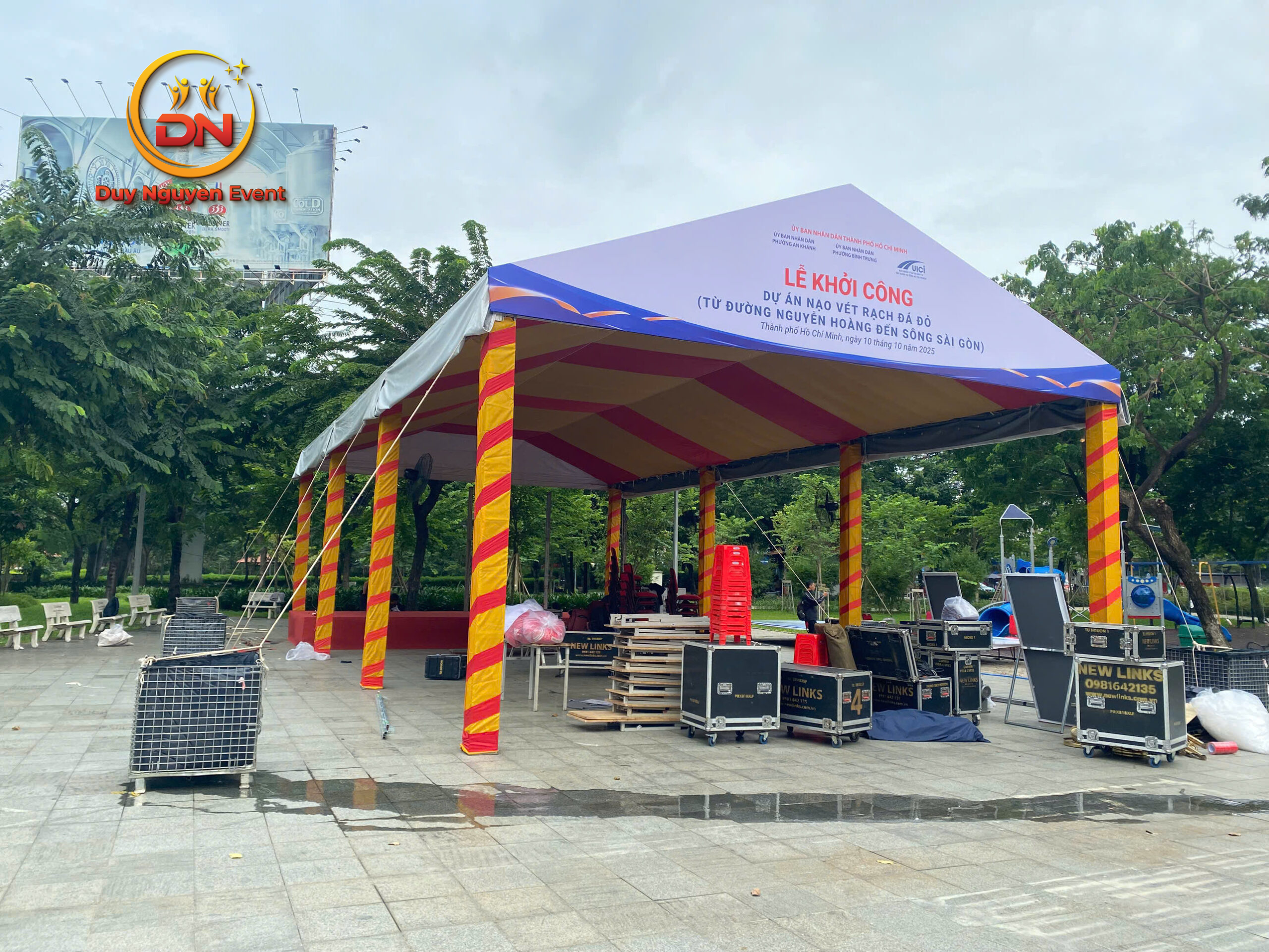 Cho thuê nhà bạt không gian Bàu Bàng tổ chức sự kiện chuyên nghiệp.