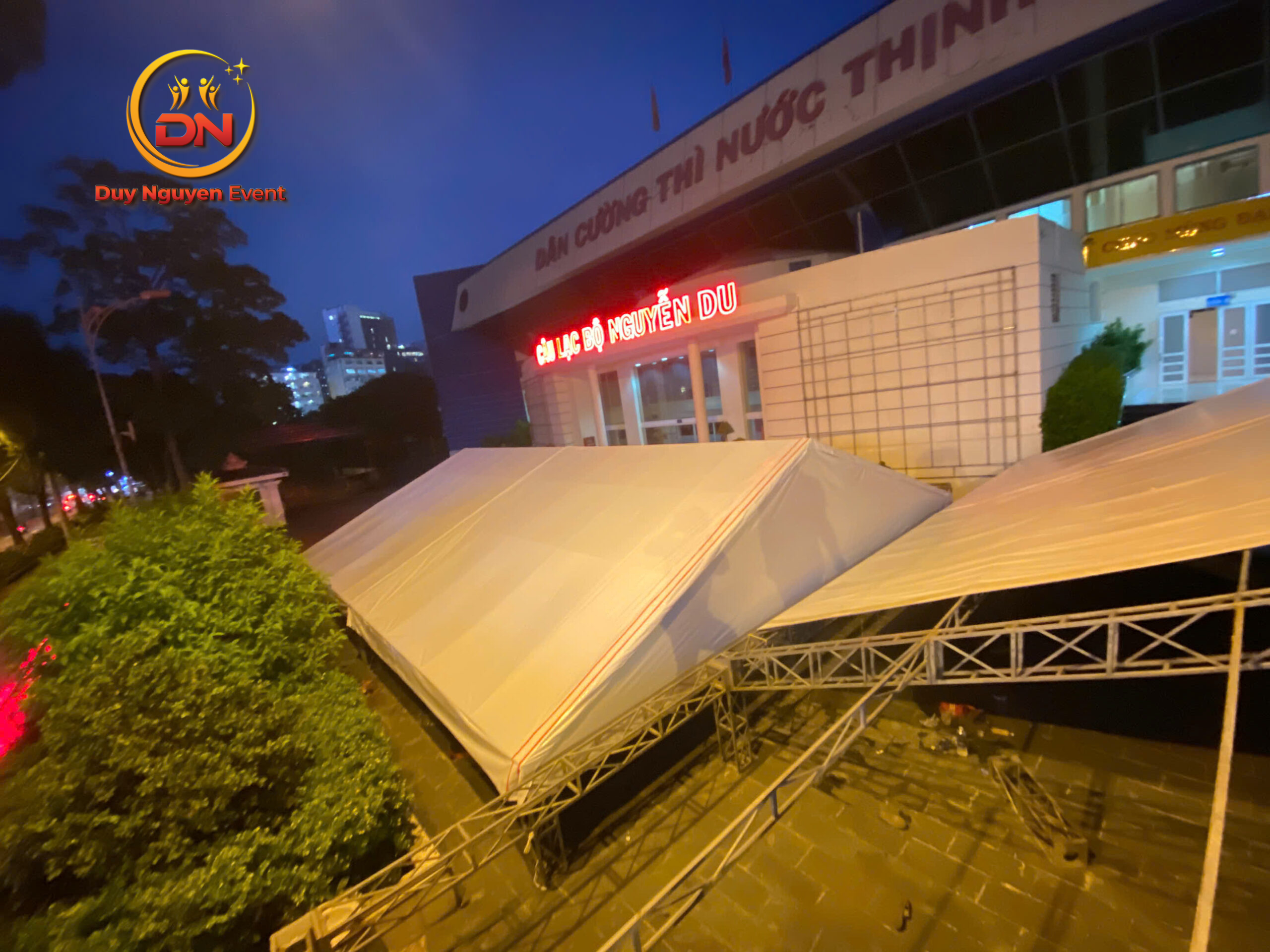 Sự Kiện Duy Nguyễn thi công lắp đặt nhà bạt không gian tại Bàu Bàng.