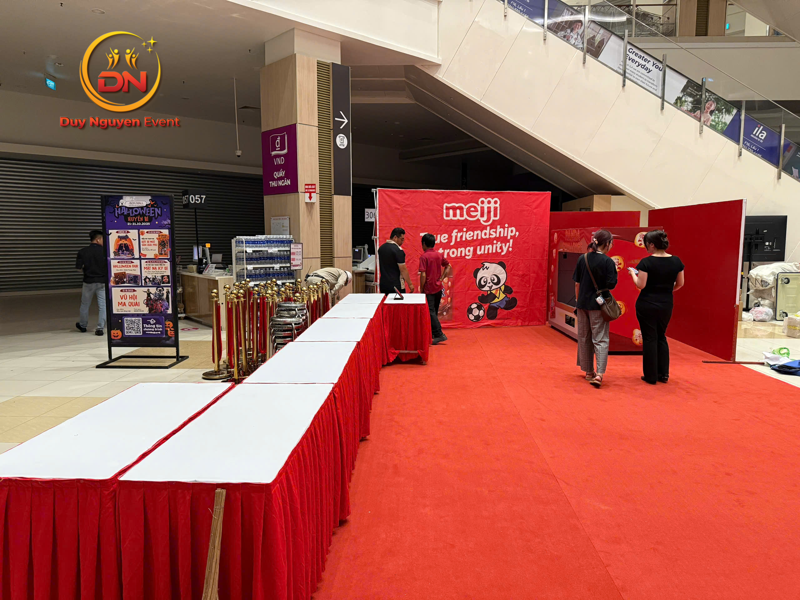 Sân khấu sự kiện khai trương chuyên nghiệp tại Phú Giáo do Sự Kiện Duy Nguyễn thi công