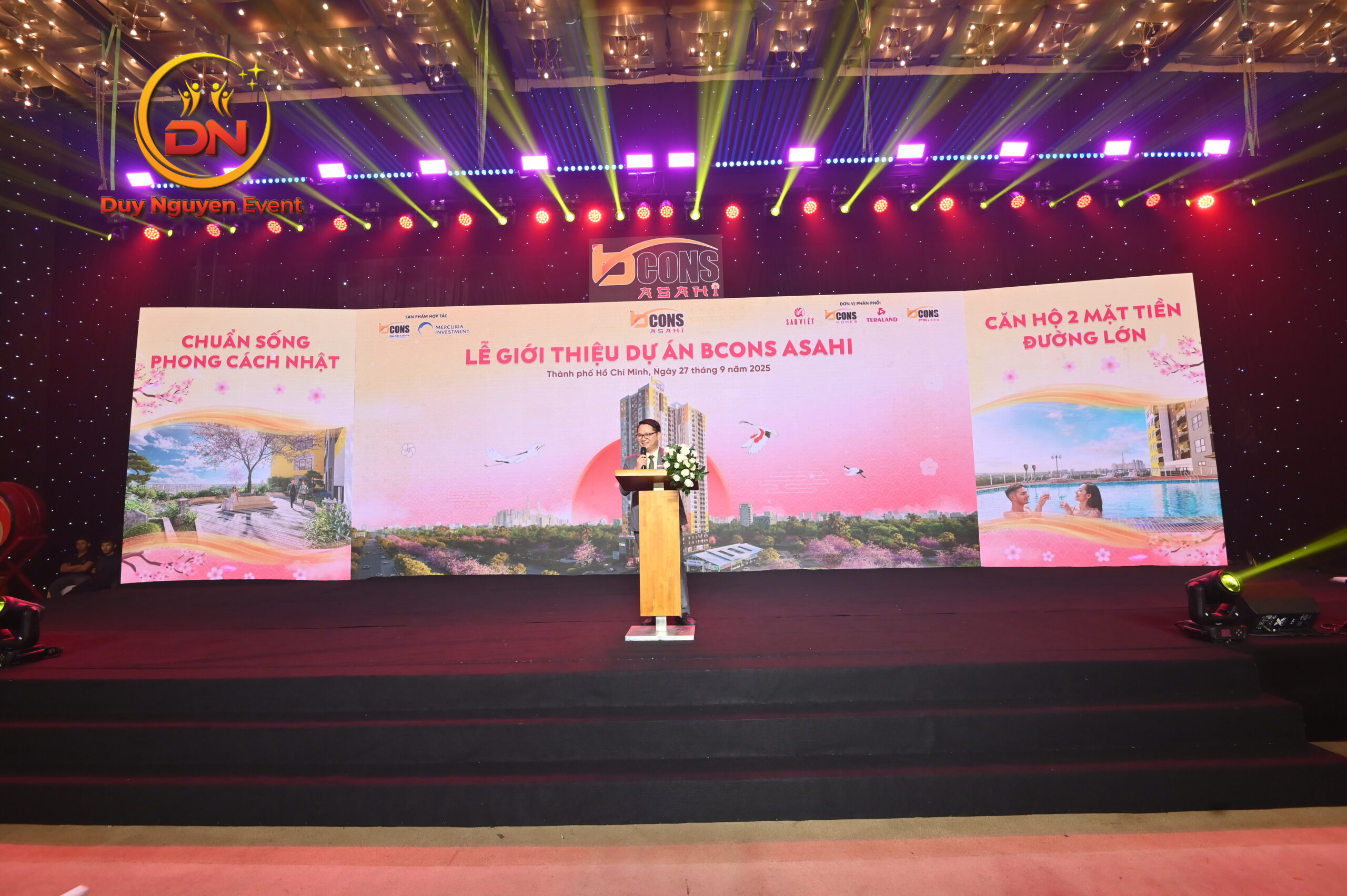 Tiêu chuẩn thi công backdrop căng phẳng, thẩm mỹ của Sự Kiện Duy Nguyễn.