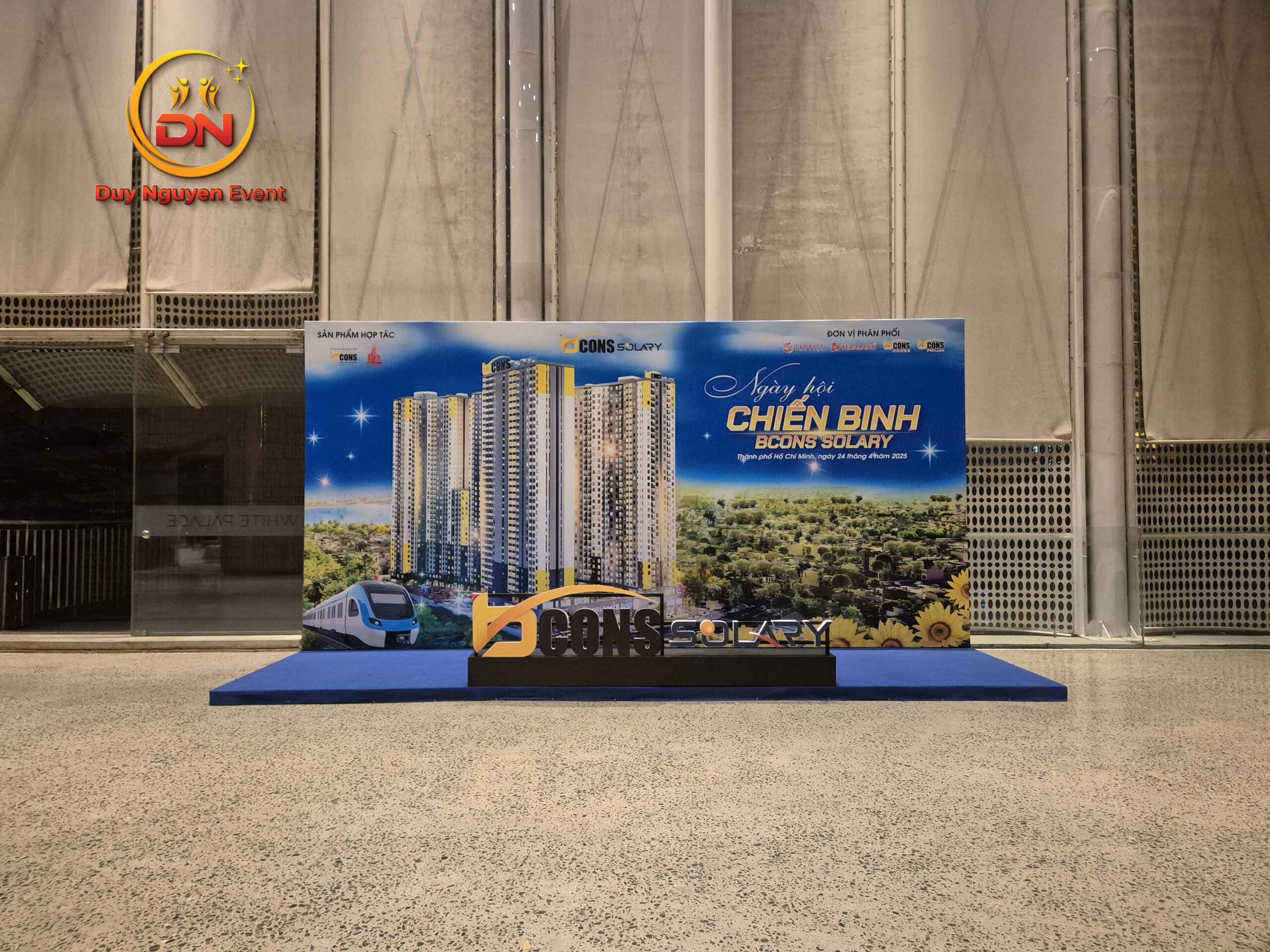 Cho thuê backdrop cho sự kiện lễ ký kết trang trọng của doanh nghiệp tại Thành Phố Mới.