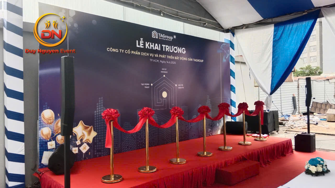 Cho thuê sân khấu sự kiện cho công ty tại KCN Tân Tạo, quận Bình Tân.