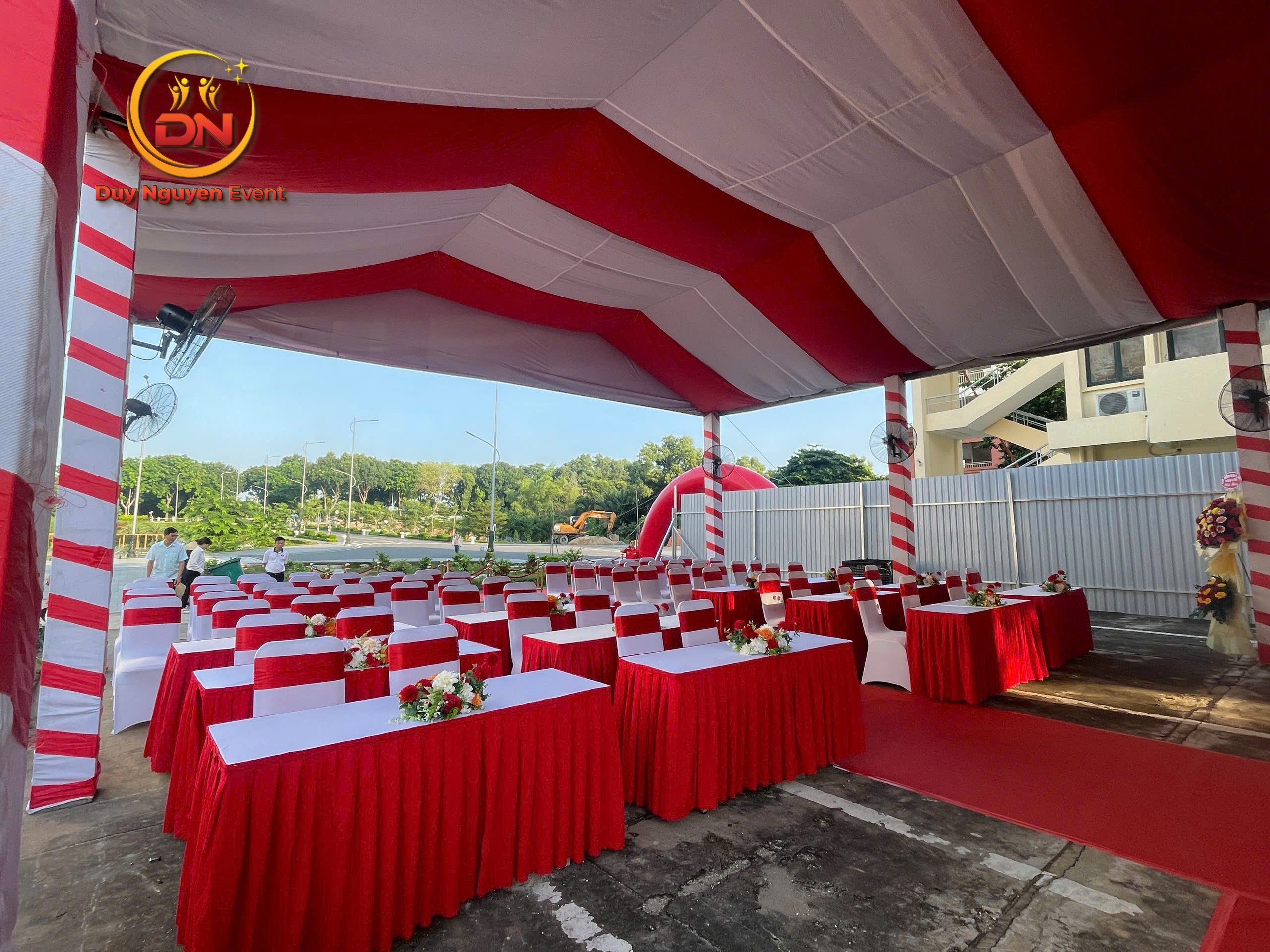 Lắp đặt nhà bạt không gian khẩu độ 20m cho sự kiện khánh thành nhà máy tại Bình Dương