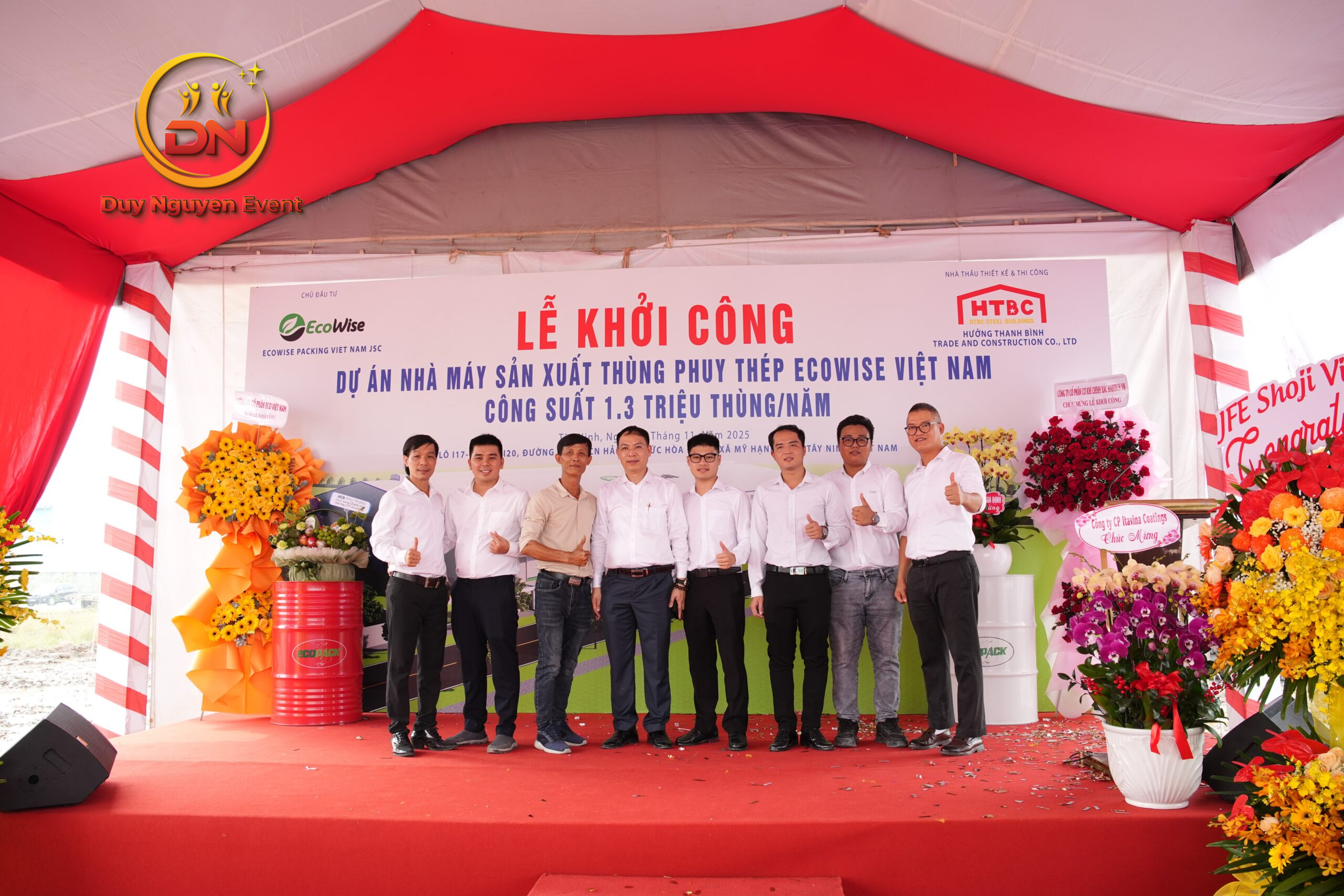 Kết cấu nhà bạt không gian vững chắc phục vụ sự kiện Ecowise Tây Ninh