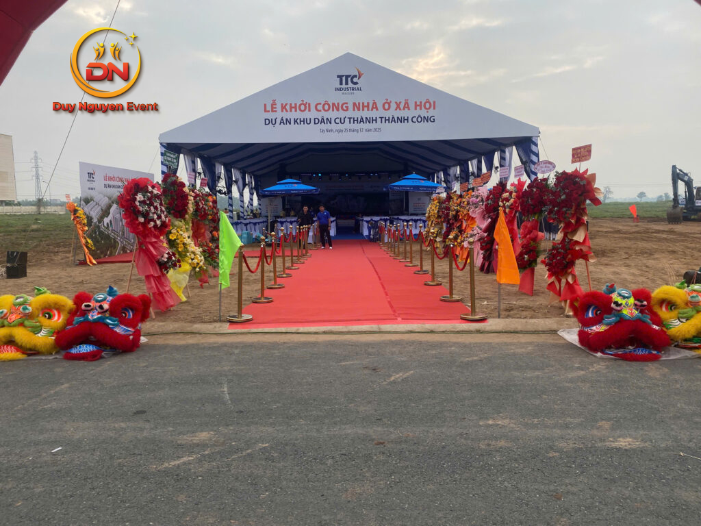 Toàn cảnh Lễ khởi công nhà ở xã hội KDC Thành Thành Công Tây Ninh do Sự Kiện Duy Nguyễn tổ chức trọn gói