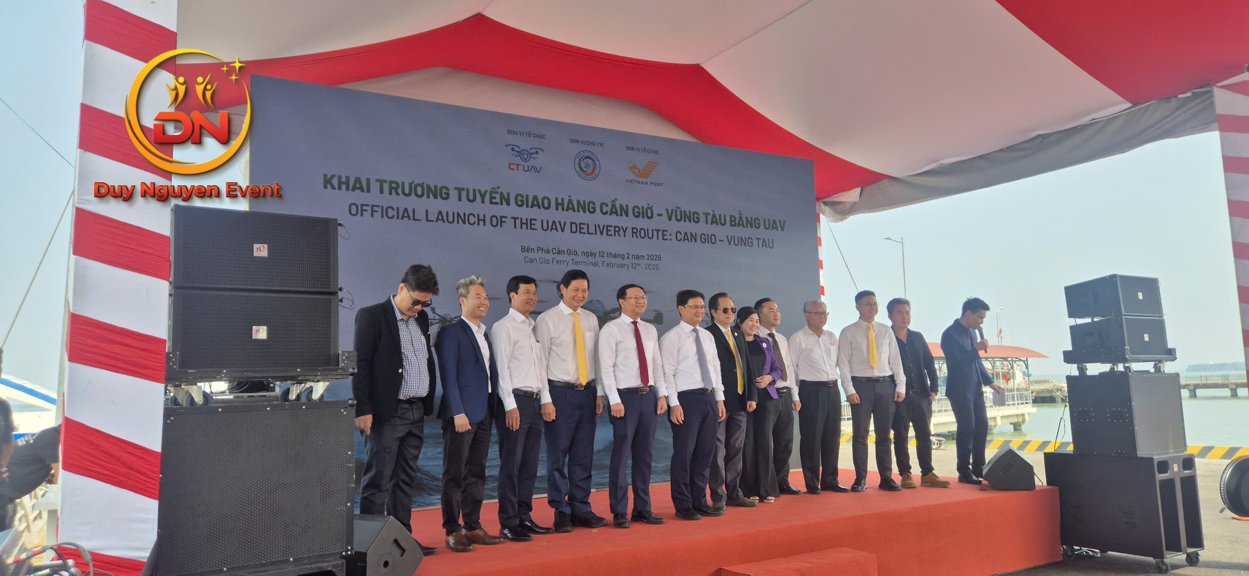 Thi công sân khấu sự kiện khai trương dự án UAV Cần Giờ Vũng Tàu